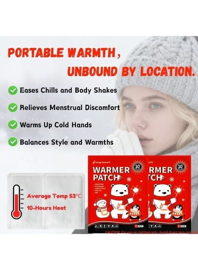 Jourvent 10 packs Body & Hand Warmers - Long Lasting Natural Odorless Air Activated Warmers - Up to 10 Hours of Heat, Hot Warmer Patch for Skiing, Winter Hiking, Outdoor Camping - Image 2